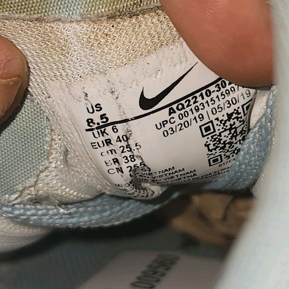 Womens  Nike Air Zoom Pegasus Low Sz 8.5 009560 Blue Knit Running Sneakers Shoes - Picture 7 of 9